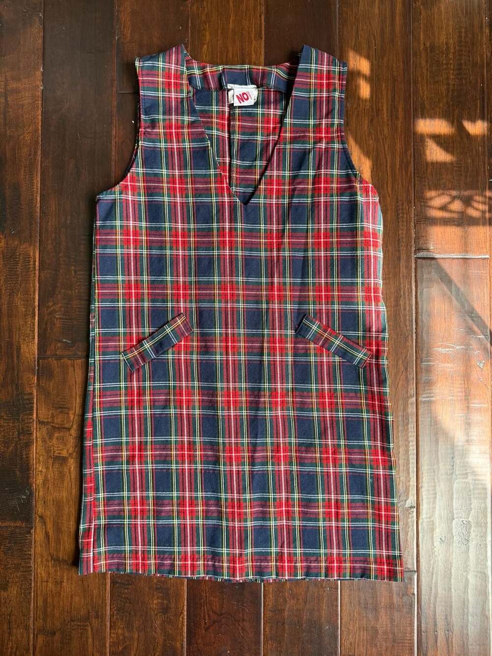 Vintage 90s Grunge No Boundaries Vintage Tartan Plaid Pinafore Dress